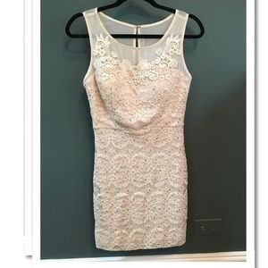 Cream Lace Bodycon Dress